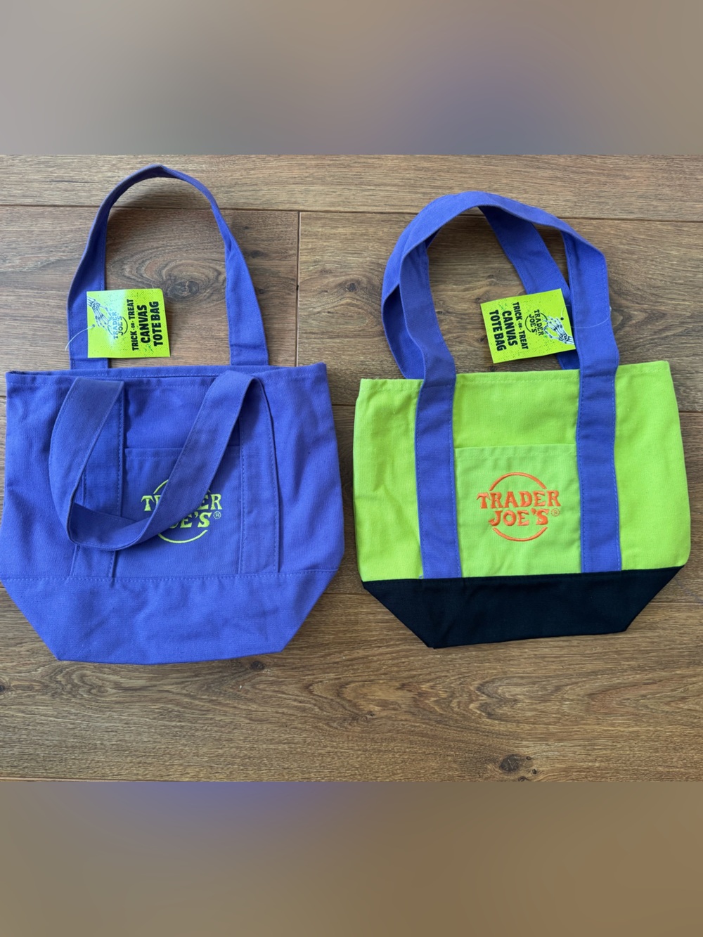 Trader Joe’s Halloween Trick-or-Treat Mini Canvas Tote Bags – Set of 2